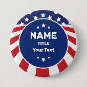 Schaltfläche "personalisierte Wahlkampagne USA" Button (Vorderseite)