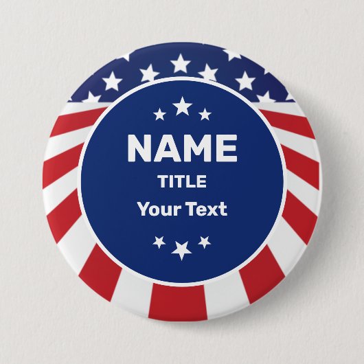 Schaltfläche "personalisierte Wahlkampagne USA" Button (Vorderseite)