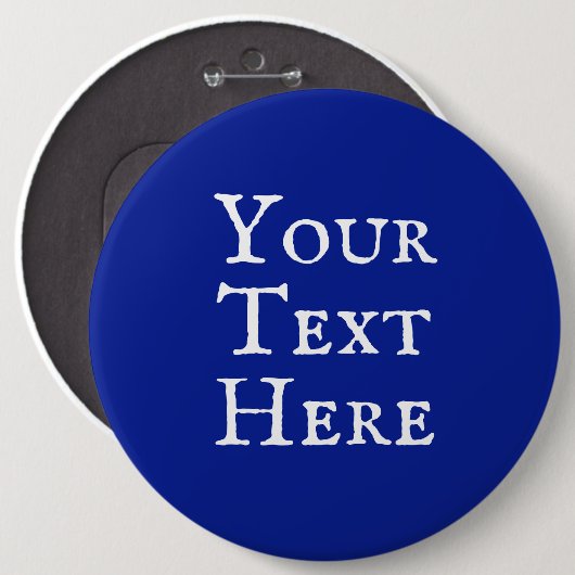 Schaltfläche "personalisierte Wörter dunkelblauer Button (Vorne & Hinten)