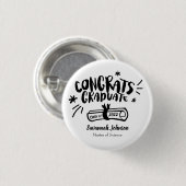 Schaltfläche "personalisierter Abschluss", Glückwu Button (Vorne & Hinten)