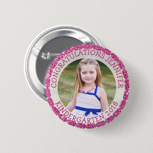 Schaltfläche "personalisierter Kindergarten - Foto Button (Vorne & Hinten)