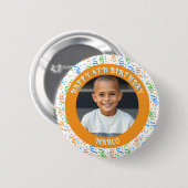 Schaltfläche "personalisiertes Alter, Name und Fot Button (Vorne & Hinten)