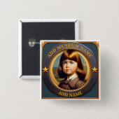 Schaltfläche "personalisiertes Museumshandbuch und Button (Vorne & Hinten)