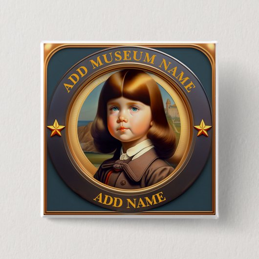 Schaltfläche "personalisiertes Museumshandbuch und Button (Vorderseite)