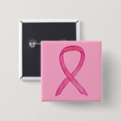 Schaltfläche "Pink Awareness Ribbon Custom Art But Button (Vorne & Hinten)