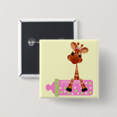 Schaltfläche "Pink Baby Giraffe" Button (Vorne & Hinten)