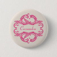 Schaltfläche "Pink Chic Damask"