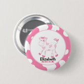 Schaltfläche "Pink Cow" für den benutzerdefinierte Button (Vorne & Hinten)