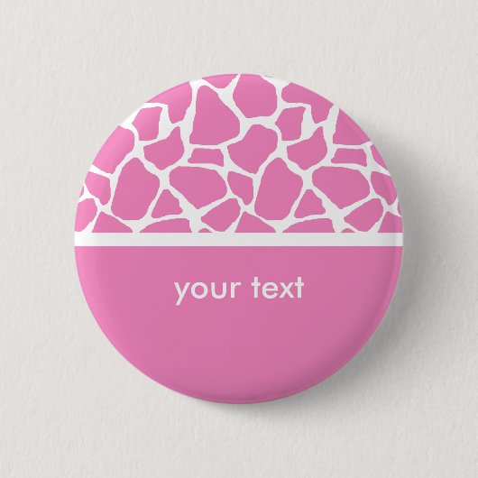 Schaltfläche "Pink Giraffe drucken" Button (Vorderseite)