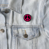 Schaltfläche Pink Peace Symbol Button (Beispiel)