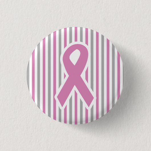 Schaltfläche "Pink & Silver Stripes" Button (Vorderseite)