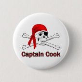 Schaltfläche "Pirate Captain Cook Button Back" (Vorderseite)