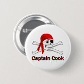 Schaltfläche "Pirate Captain Cook Button Back" (Vorne & Hinten)