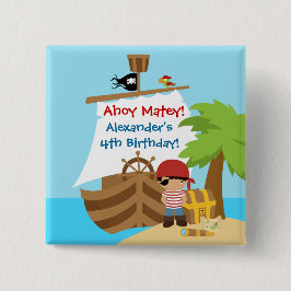 Schaltfläche "Pirate Ship Boy Birthday Party" Button
