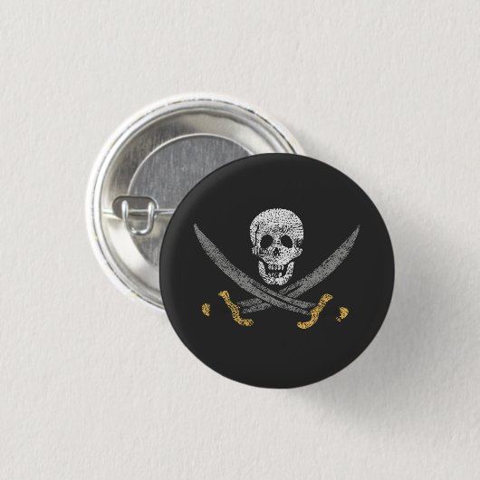 Schaltfläche "Piratenflagge des Jacks Calico" Button (Vorne & Hinten)