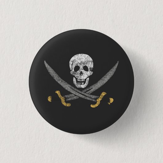 Schaltfläche "Piratenflagge des Jacks Calico" Button (Vorderseite)