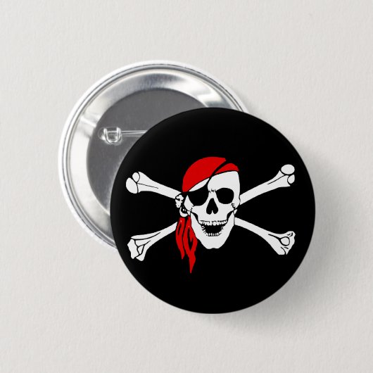 Schaltfläche "Piratenschädel" und "Knochen überque Button (Vorne & Hinten)