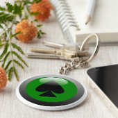 Schaltfläche Poker - Leerstelle Schlüsselanhänger (Seite)