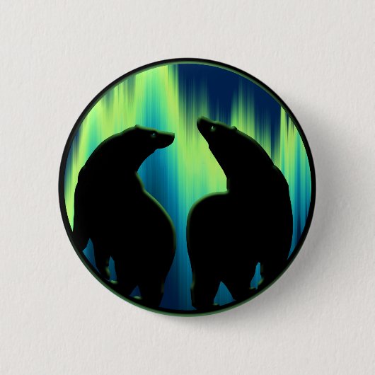 Schaltfläche "Polar Bear" / "Button Wildlife Art" Button (Vorderseite)