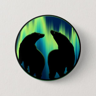 Schaltfläche "Polar Bear" / "Button Wildlife Art" Button