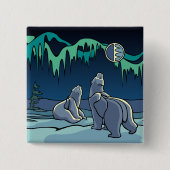 Schaltfläche "Polar Bear & Cub" / Button Wildlife  (Vorderseite)