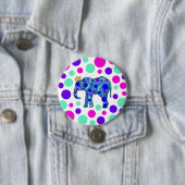 Schaltfläche Polka Dot Elephant Button-On Button (Beispiel)