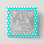 Schaltfläche Polka Dot Frame Foto Button (Vorderseite)
