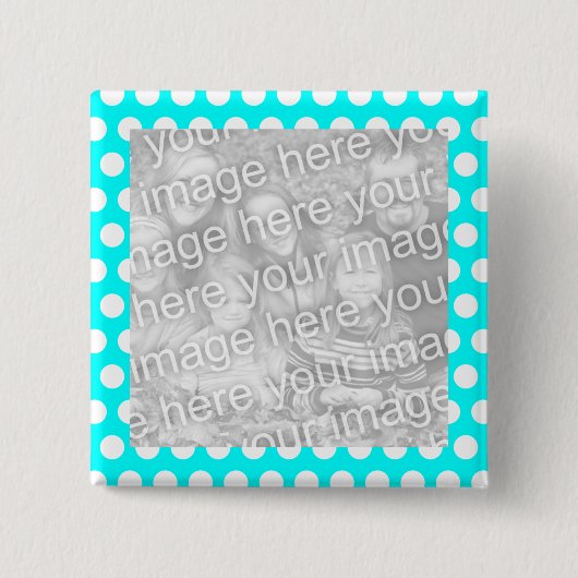 Schaltfläche Polka Dot Frame Foto Button (Vorderseite)