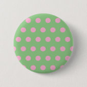 Schaltfläche Polka Dot (Seite Grün und Pastellrosa Button (Vorderseite)