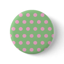 Schaltfläche Polka Dot (Seite Grün und Pastellrosa