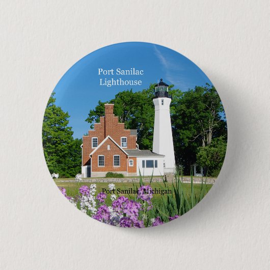 Schaltfläche Port Sanilac Lighthouse Button (Vorderseite)