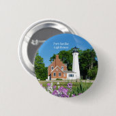 Schaltfläche Port Sanilac Lighthouse Button (Vorne & Hinten)
