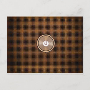 Schaltfläche Power Postkarte