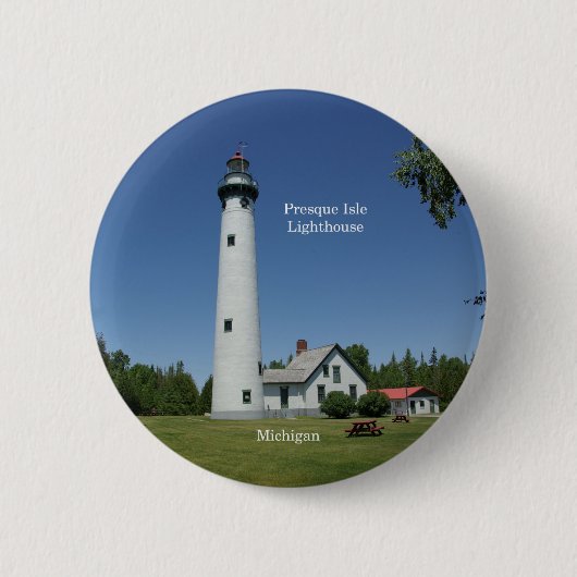 Schaltfläche "Presque Isle Lighthouse" Button (Vorderseite)