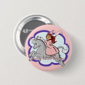 Schaltfläche Princess & Unicorn Button (Vorne & Hinten)