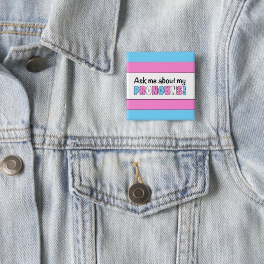 Schaltfläche "Pronouns" (Trans Pride) Button (Beispiel)