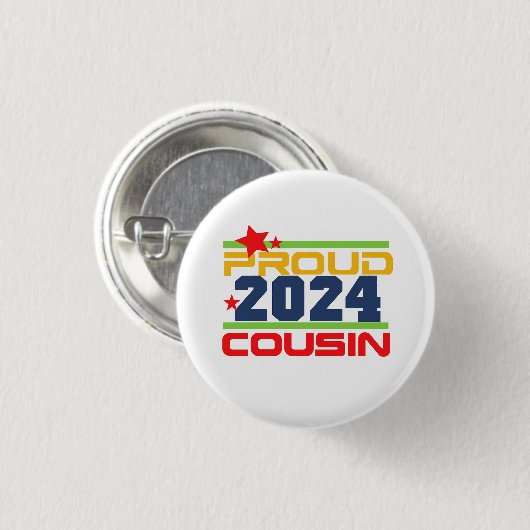 Schaltfläche "Proud-Cousin 2024" Button (Vorne & Hinten)