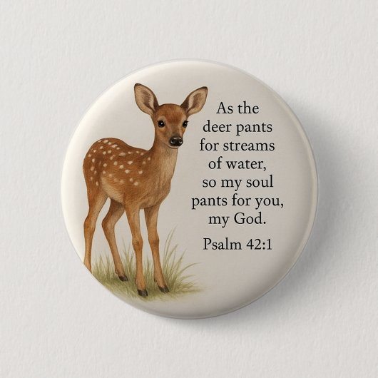 Schaltfläche "Psalm 42:1 - Deer" Button (Vorderseite)
