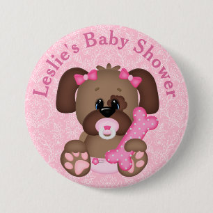 Schaltfläche "Puppy Baby Shower" Button