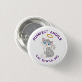 Schaltfläche "Purfect Angels Cat Rescue Button" Button (Vorne & Hinten)