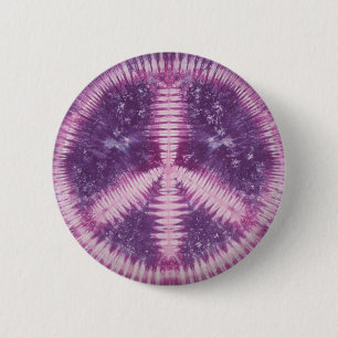Schaltfläche "Purples Peace Sign"-Gefärbte Krawatt Button