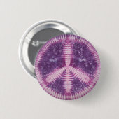 Schaltfläche "Purples Peace Sign"-Gefärbte Krawatt Button (Vorne & Hinten)