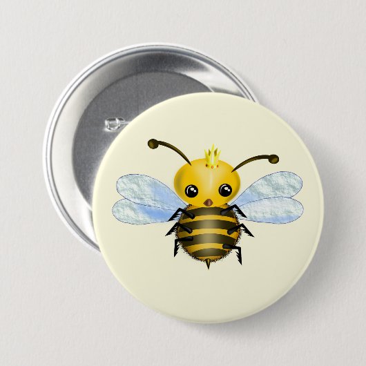 Schaltfläche "Queen Bee" - Farbe - Text Button (Vorne & Hinten)