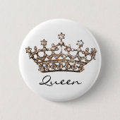 Schaltfläche Queen Tiara Gem Button (Vorderseite)