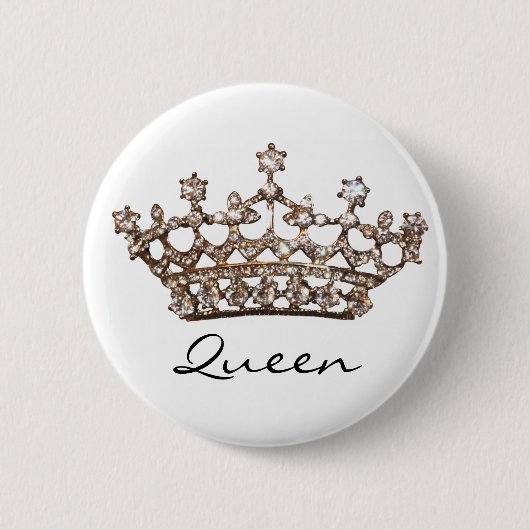 Schaltfläche Queen Tiara Gem Button (Vorderseite)