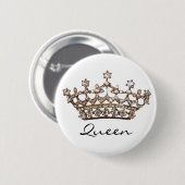 Schaltfläche Queen Tiara Gem Button (Vorne & Hinten)