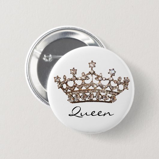 Schaltfläche Queen Tiara Gem Button (Vorne & Hinten)
