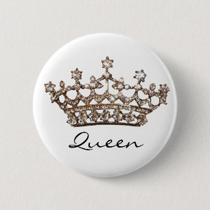 Schaltfläche Queen Tiara Gem Button