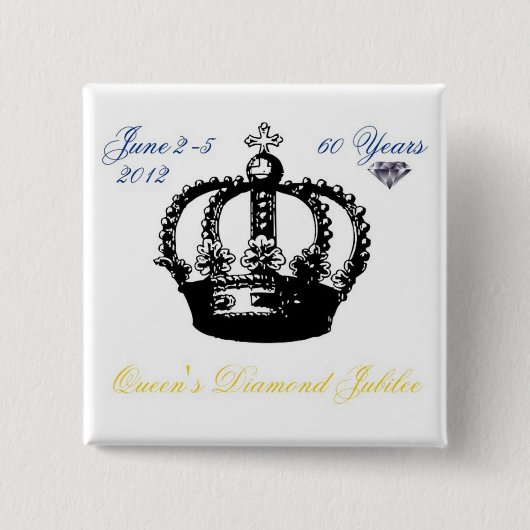 Schaltfläche Queens Diamond Jubilee 2012 Button (Vorderseite)