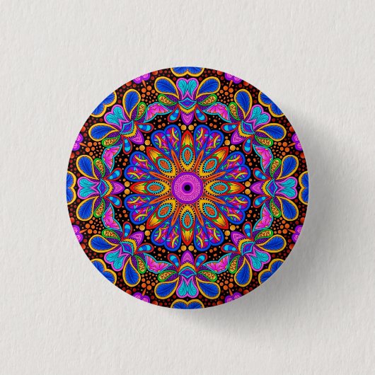 Schaltfläche "Radiowalter Kaleidoskop Mandala" Button (Vorderseite)